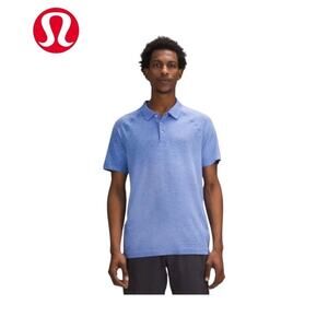 Lululemon Metal Vent Tech Performance Short Sleeve Polo - Men's Large - Blue